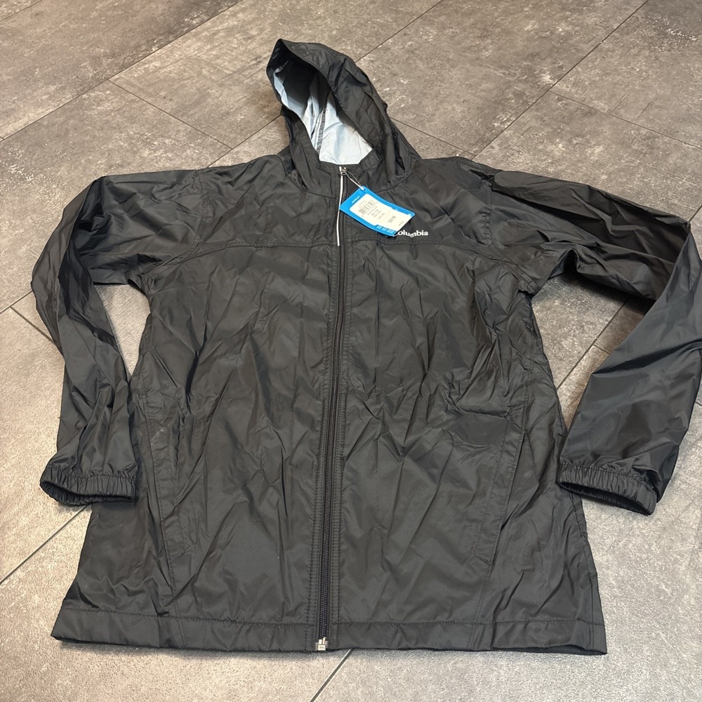 Columbia Jacket Youth XL Hooded Waterproof Windbreaker Glennaker Rain RB3416-010